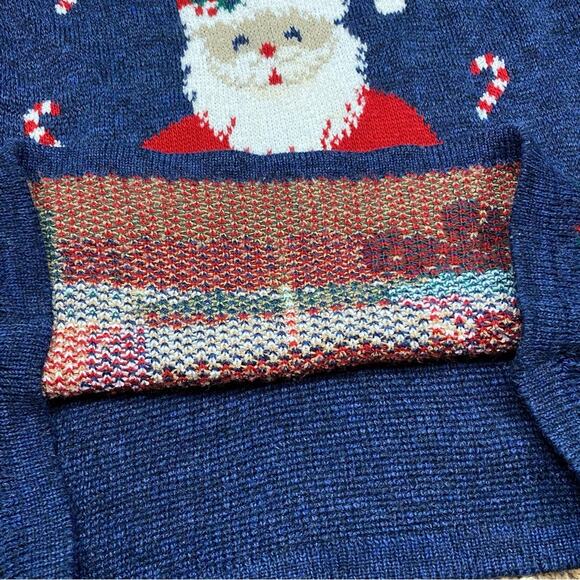 Vintage Christmas Santa Fair Isle Long Sweater Nutcracker Small 90's - Picture 5 of 6